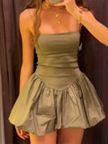 Dermearne Fashion Slip Mini Tutu Dress Women Chic Patchwork Backless Ball Gown Short Dresses Female Summer Bodycon Evening Party Vestidos