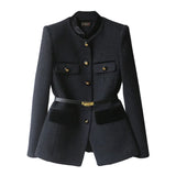 Women Blazer Coat New 2024 Autumn Long Sleeve Casual Single-breasted Elegant Office Waist Ladies Suit Coat Tops Female Outerwe