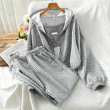 Women Hooded Tracksuit Sports 3 Pieces Set Sweatshirts Pullover Hoodies Pants Suit Home Sweatpants Trousers Outfits 2023