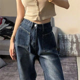 Y2k Vintage Oversized Woman's Jeans Harajuku Wide Leg Denim Pants Grunge Baggy Trousers Aesthetic Gyaru Streetwear