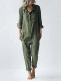 Casual Jumpsuit Women Overalls Autumn Winter Clothes Solid Streetwear Jump Suits Fashion Rompers Overall Jogger Playsuits