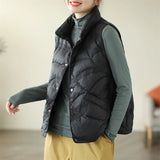 Women's Coat Korean Style Long Black Natural Down Vest Jacket for Women Puffer Sleeveless Vests Jackets Winter 2024 Ultra Light