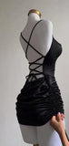 Dermearne Europe and the United States explosive new cross-border dress summer high sense lace-up sexy halter spice bag hip skirt