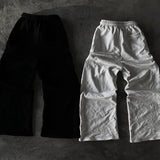 Dermearne Sweatpants Y2K Pants Harajuku Gothic Hip Hop Letter Embroidery Baggy Casual Pants Mens Womens New Elastic Waist Jogging Pants