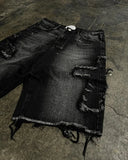 Dermearne Y2K Harajuku Style New Fashion Hip Hop Cross Patch Denim Shorts Women Vintage Streetwear Popular Casual Joker Gothic Shorts