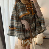 2024 Winter New Coat Retro Loose Coat Medium Long Fashion Slimming Women Jacket woolen cape jacket