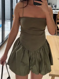 Dermearne Fashion Slip Mini Tutu Dress Women Chic Patchwork Backless Ball Gown Short Dresses Female Summer Bodycon Evening Party Vestidos