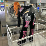 Streetwear Y2K Shorts Harajuku Graphic Print Rock Gothic Hot pants Punk Fashion Trousers Hip Hop EMO Pants Casual Wide leg pants
