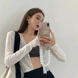 Summer Women Thin Shirt Causal Korean Loose Long sleeve Sun Protection Blouse Fashion White Female Tops