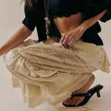 DERMEARNE Women Lace Trim FP Long Dupes Bloomers Pettipants Victorian Ruffle Pantaloons Cropped Bloomers Pants Lounge Pajama Bottoms