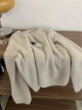 Thickened Soft Women's Sweater New Fashion Round Neck Loose Bottoming Top Korean Casual Knitted Long Sleeved Pullover