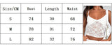 Women Y2K Sleeveless Spaghetti Strap Camis Top Sexy V Neck Camisole Lace Backless Crop Tops See Through Tank Vest Streetwear