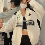 Y2K American Retro Lapel Cardigan Jacket Hong Kong Wind 2023 Spring And Autumn New Trend Joker Casual Fried Street Coats Blouse