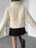 Women's Elegant Cotton Clothing Autumn and Winter New Female Clothing Fashion Style Versatile Short Cotton Jacket Overcoat Solid