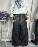 Big Pocket Baggy Jeans Y2K Hip Hop Punk Graphic Retro Black Jeans Pants Mens Womens New High Waist Wide Leg Trousers Streetwear