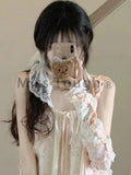 Summer Princess Sweet Cute Dresses Women Y2k Irregular Floral Print Flower Lolita Dress Female Korean Fashion Fairy Kawaii Dress