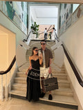 Polka Dot Printed Spaghetti Strap Long Robes 2024 Summer Classic High-waist A-line Party Dress Lasy Streetwear Maxi Dresses