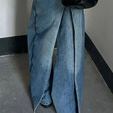 2024 American  Denim Trousers Style New Rock Hip Hop Baggy Wide Leg Jeans Pants Clothes Vintage Straight Lady