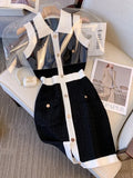 Knit Knitted Bodycon Wrap Office Ladies Mini Dress Women 2024 Fashion Japan Korean Kpop Bodycon Wrap Slim Short Dresses
