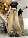 American Vintage Design Women Pants High Waist Trendy All-match New Y2K Jeans Summer Fashion Personality Women's Jeans