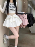 Jmprs Cute Bow Sexy Mini Skirt Women Sweet Design Kawaii Cake Skirts Summer Korean High Waist Fashion Female Ball Gown Skirt New