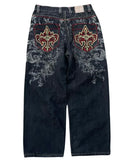 Street Wear New Y2K Loose Jeans Harajuku Hip-hop Jeans Denim Trousers For men and Women Gothic High Street Casual Trousers