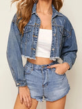 European and American cross-border denim jacket trend street personality casual style short top denim jacket for women