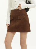 Women's Sexy Y2K Mini Skirt, High Waist, A-line, Short, Solid, Ladies Fashion Pack, Vintage, Winter, Autumn, 2021