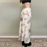 Fashion Sexy Skirt Women Summer New Print Casual High Wais White Skirt Streetwear Party Elegant Simple Sweet Maxi Skirts Female