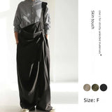 Original Japanese Autumn Fashion Loose Comfortable Single Shoulder Backless Pants Pants Waist Cotton Fabric Women Trousers