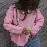 2024 Spring and Autumn New Women's Clothing Fashion Style Casual Elegant Commuting Loose Knitted Sweater Hoodie Sweater
