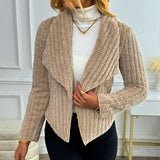New Women Coat Top Autumn Winter Streetwear Fashion Long Sleeves Coat Sexy Cardigans Outwear Lady Casual Slim Versatile Clothing