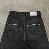 Retro Hip Hop Black High Waist Ripped Jeans Men Women Wide Leg Straight Y2k Street Baggy Jeans Punk Harajuku Washed Denim Pants
