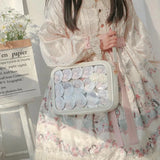 Japanese High School Girls Crossbody Bags PU JK Handbags Transparent Itabag Women New ita bags Leather Shoulder Bag Bolso