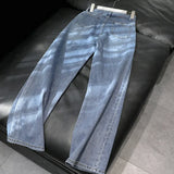 High-waisted Loose-fit Slimming Women's Jeans Straight-leg Casual Trousers For Petite Women Long Denim Pants