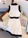 Knit Knitted Bodycon Wrap Office Ladies Mini Dress Women 2024 Fashion Japan Korean Kpop Bodycon Wrap Slim Short Dresses
