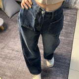 Y2k Vintage Oversized Woman's Jeans Harajuku Wide Leg Denim Pants Grunge Baggy Trousers Aesthetic Gyaru Streetwear