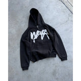 Harajuku letter patch embroidery high quality zipper oversized hoodie for women 2024 autumn winter warm y2k versatile sweatshirt