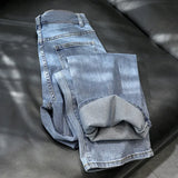 High-waisted Loose-fit Slimming Women's Jeans Straight-leg Casual Trousers For Petite Women Long Denim Pants