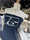 Women Guitarist Print Strapless Tank Tops Summer New Sexy Backless Cotton Slim Cropped Vests American Vintage Rock Crop Top Y2k