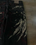 Dermearne Streetwear New Y2K Jeans Harajuku Hip Hop Retro oversize Graphic Printing Baggy Jeans Denim Pants Men Women Goth Wide Trousers
