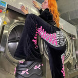 Streetwear Y2K Shorts Harajuku Graphic Print Rock Gothic Hot pants Punk Fashion Trousers Hip Hop EMO Pants Casual Wide leg pants