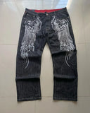 Embroidery Goth High Waisted Jeans Woman Hip Hop Harajuku Vintage Baggy Jeans Women Clothing Casual Straight Pants Women Jeans