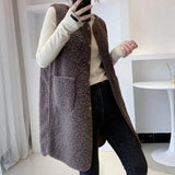Women's Waistcoat In Autumn Winter Of  New Style Of Imitation Lamb Fur and Fur Loose Korean Version Sleeveless Vest Style