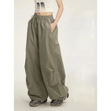 Harajuku Vintage Streetwear Cargo Pants Women Casual Baggy Sports Trousers Spring Japanese 2000s Style Y2k Wide Leg