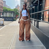 Dermearne Jeans Women Street Fashion Hip Hop Vintage Washed Distressed High Waisted Jeans Woman Casual Pants Women Jeans