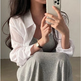 Y2k White Chiffon Short Women Cardigan Sun Protection Shirts Early Spring High Sense Outdoor Sexy Desire Shirt Top Outerwear