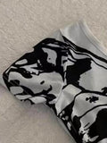 Dermearne Summer Sexy One Off Shoulder Y2k Aesthetic T-Shirts Streetwear Vintage Gray Printing Slim Tshirts Harajuku Bottoming Tops