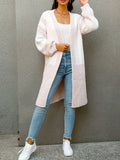 Gentle wind design sense lazy wind cape cardigan coat thick sweater women autumn winter loose knit mid-length outside the top la