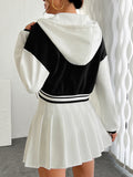Women 2024 New Autumn Winter Jacket Coat European Women's Color Matching Jacket Single-Breasted Lettered Baseball Outfit Coat